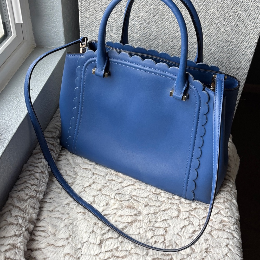 KATE SPADE Linzi Maple Court Blue Hyacinth Satchel; Caitlin St. Adalyn Wallet - Picture 4 of 16